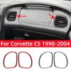 Para Chevrolet Corvette C5 1998-2004 Acessórios para carro Interior de fibra de carbono Carro Co-piloto Saídas de ar Guarnição Moldura Capa Decoração Adesivos