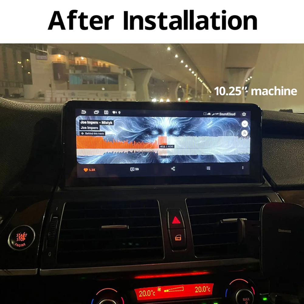 10.25" Wireless Carplay Car Radio For BMW X5 E70 X6 E71 LHD 2008-2013 CCC CIC System Android 13 GPS Multimedia  Player FM BT