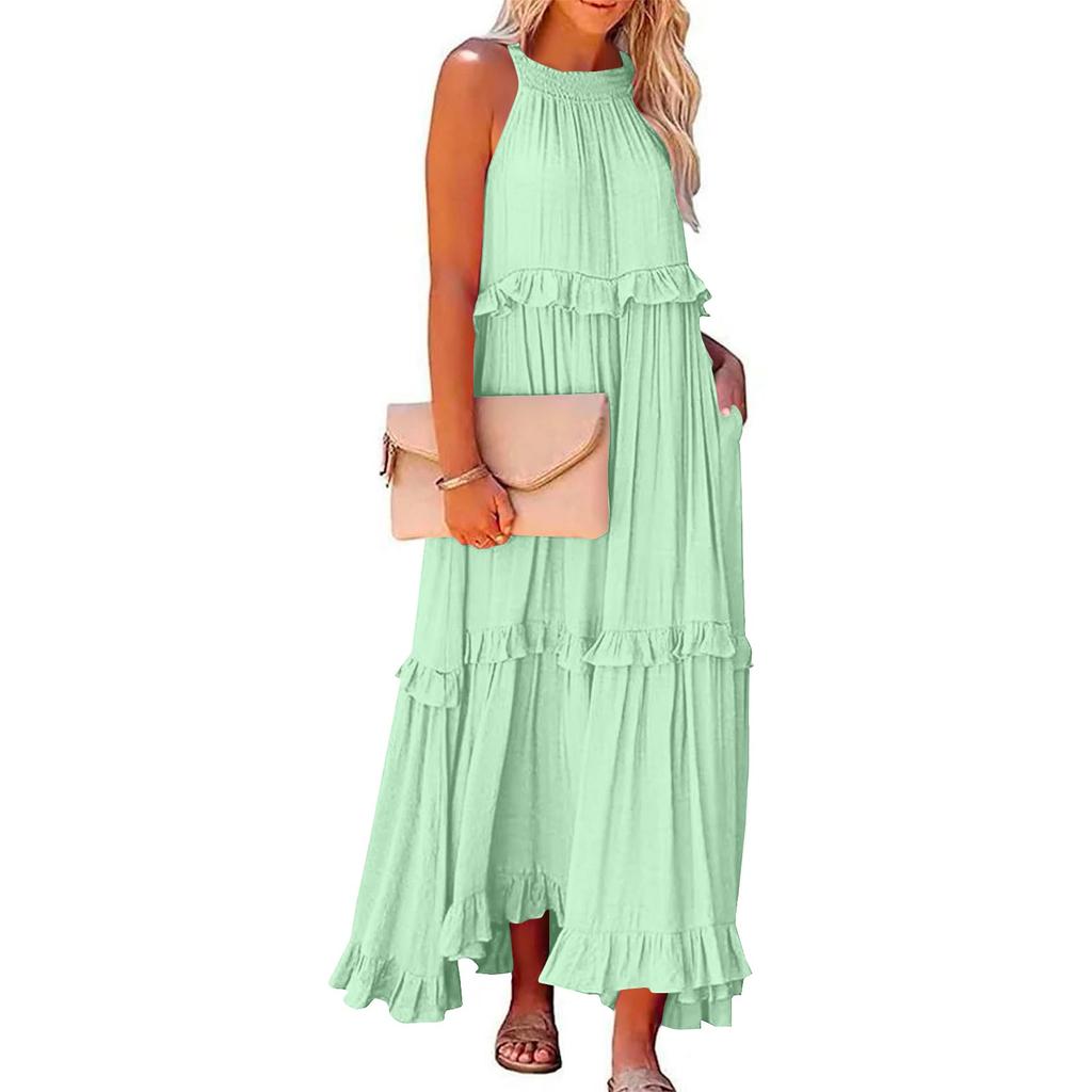 Women's Summer Long Dress Big Swing Beach Dress