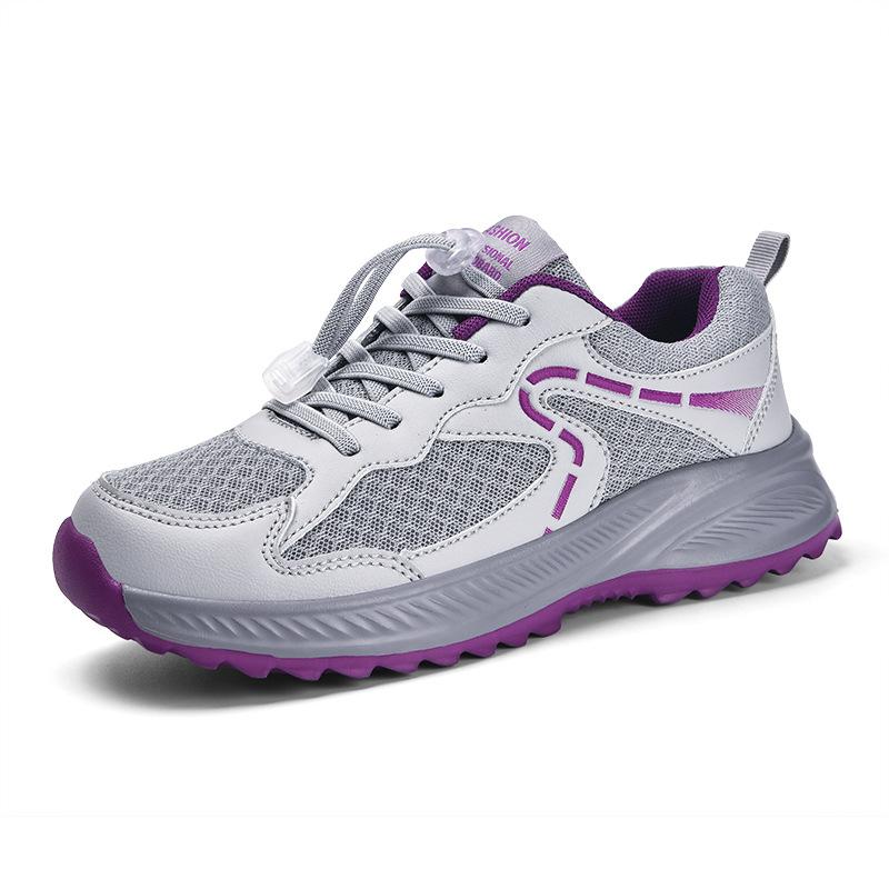 Women's autumn and winter new leather surface anti-splashing water leisure sports casual shoes soft sole light walking shoes