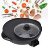 2 i 1 Non Stick elektrisk grill og varm gryte med glasslokk