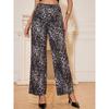 Pantaloni Larghi a Vita Alta con Stampa Leopardo da Donna Primavera 2026, Nuovi Pantaloni Casual Dritti Larghi