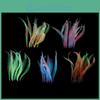 Aquarium Soft Kelp Artificial Silicone Plant Move With Water Flows 7 Inch High Realistic Seaweed Fish Tanks Decorations