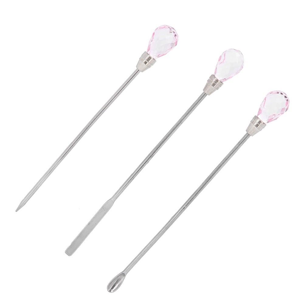 3 Pcs Portable Nail Art Stirring Rod Professional Nail Art Spatula  Salon & Home DIY Use