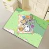 Cute Cartoon Animation Simple Entrance Door Floor Mat Silk Circle Can Be Cut Into The Entrance Door Foot Mat Square Mat Can
