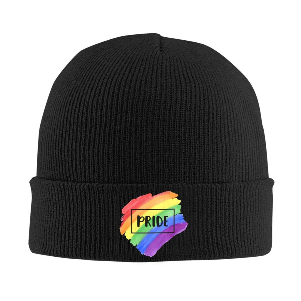 Rainbow Queer Pride Lgbt Warm Knitted Cap Fashion Bonnet Hat Autumn Winter Outdoor Beanies Hats For Unisex Skull Knitted Hat
