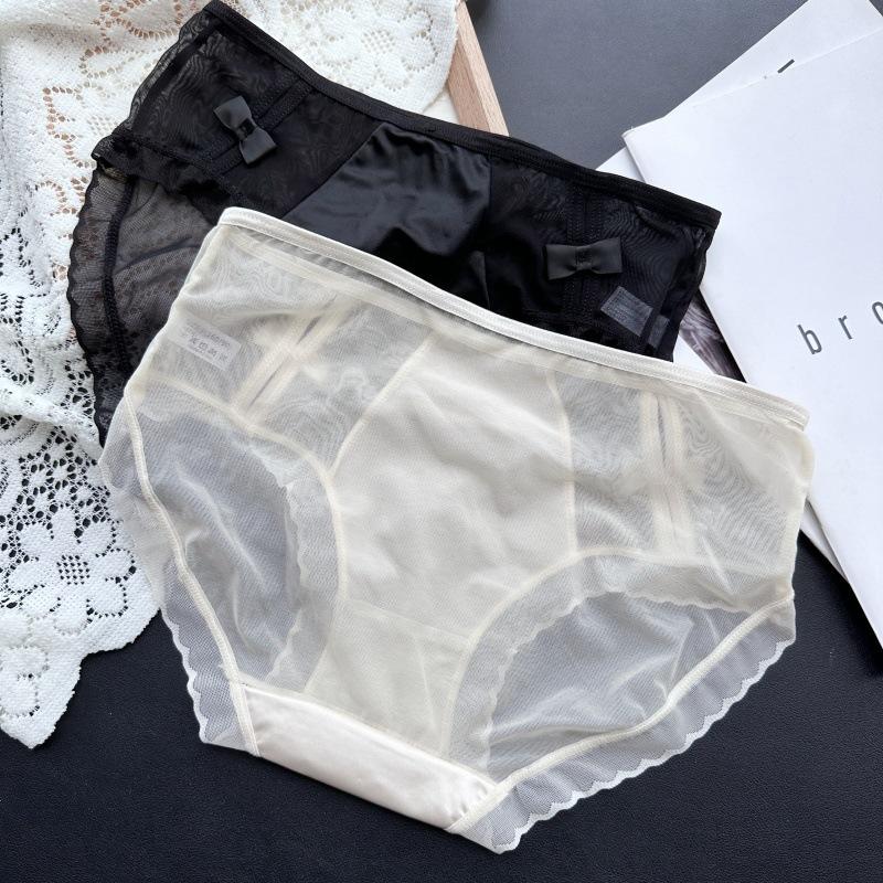 Ladies Spring and Summer Lovely Mesh Ice Silk Sexy Hip Briefs