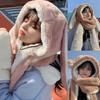 3in1 Winter Hat Glove Scarf Set Warmer Soft Plush Cartoon Rabbit Hat for Student