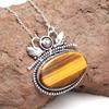 Pendant Gemstone Jewelry 2.75" Tiger Garnet Silver Handmade  Eye, Gift