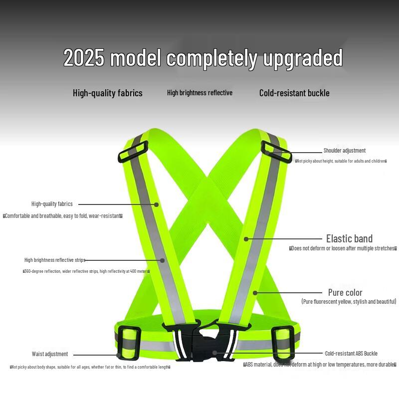 High-Visibility Reflective Elastic Safety Vest