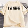 I Am Autistic T Print Unisex Casual Cotton Short Sleeve Hip Hop Rapper TShirt Cotton Printed TShirt Casual Funny Top Streetwear