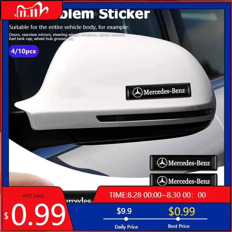 GLC GLB 4/10 Stück Autoaufkleber Epoxid-Emblem-Aufkleber Dekorationsaufkleber für Mercedes Benz AMG A180 W203 W206 W220 W205 W211 W201 W2
