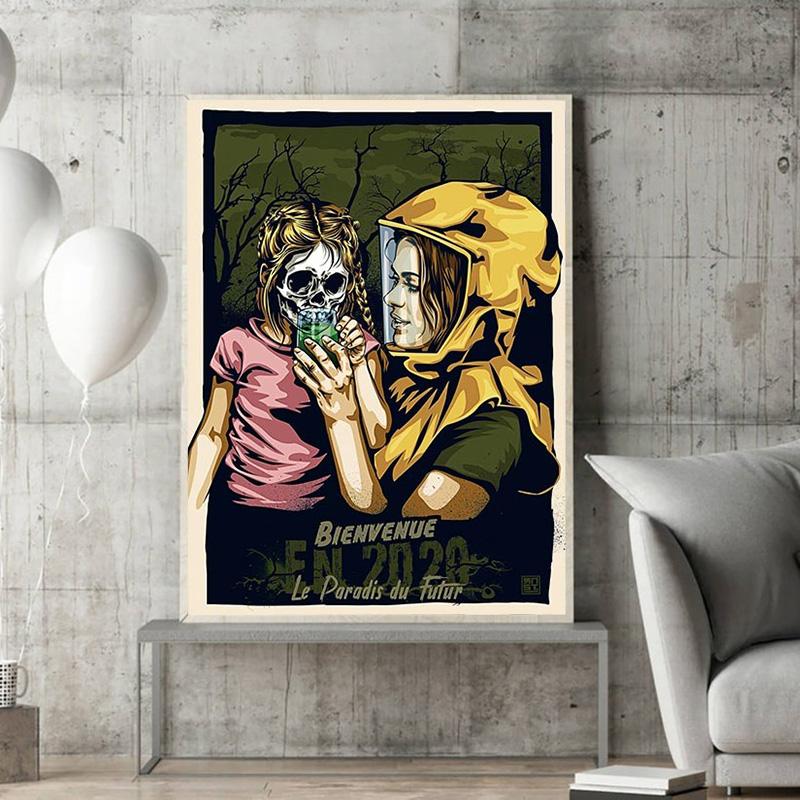 Street Graffiti Poster and Print Famous Artists RNST Works Canvas Painting Masked Cool Girl Boy Wall Art Picture Room Home Decor