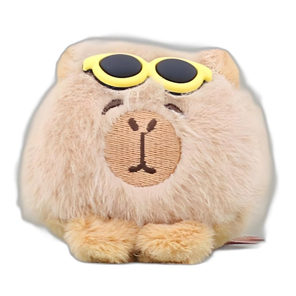 Cute Capybara Plush Toy Keychain Adorable Bag Charm Soft Cotton Filling