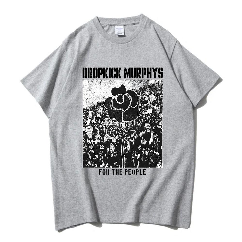 Dropkick Murphys FOR THE PEOPLE T-SHIRT Manica Corta Cotone Unisex Streetwear Girocollo Moda Uomo Donna T-shirt Abbigliamento Grafico