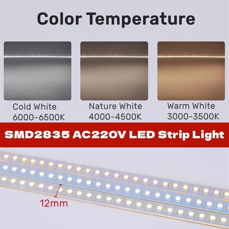 20/30/50cm AC220V LED Bar Lampe SMD2835 144LEDs/m Starre Streifenleuchte für Aluminiumprofil Unter Schrank Garderobe Schrank Röhrenleuchte