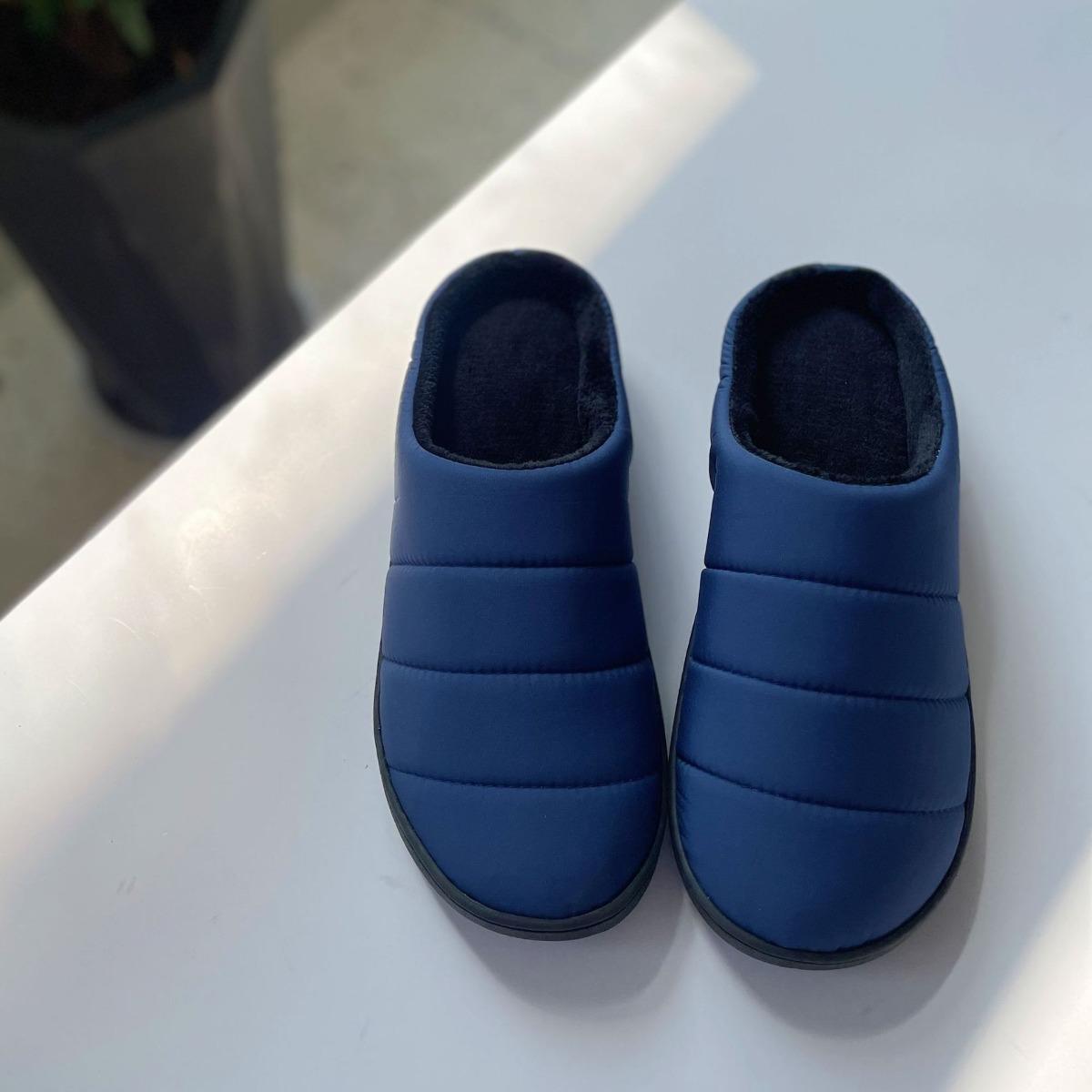 

Водонепроницаемая обувь, дождевики, пена с памятью, мужские и женские модели, хлопковые тапочки, теплая обувь, нескользящая обувь 36-37 темно-синий