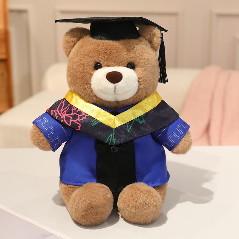 Dr. Bear Graduation Plush Toy - Teddy Bear Gift for Students from Primary To High School
