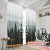 2pcs 2D Flat Printing Window Drapes If God For Us Polyester Fabric Without Electricity Birthday Party for Festive Wall Decor