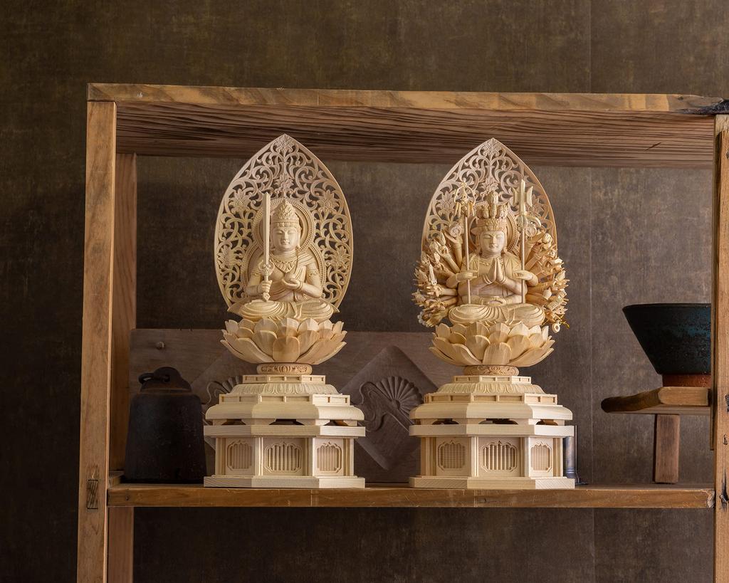 Wooden Buddha Kokuzo seated guardian deity of the zodiac for those born in the years of the Ox and Tiger Bosatsu statue, Bosatsu, statue, 22.5cm