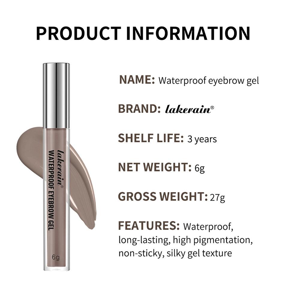 Long Lasting Waterproof Eyebrow Gel Highly Tinted Liquid Makeup Sweatproof Natural Finish Brown Black 4 Colors Cosmetics