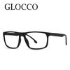 Brand Square Matte Black Reading Glasses For Men Transparent Rectangular Vintage Computer Glasses Men'S Blue Filter Glasses