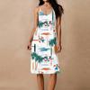 Women's Spaghetti Strap Backless Bow Loose Casual Beach Holiday Dress Sundress