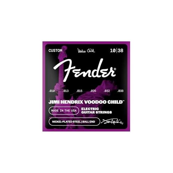 Струны для электрогитары Fender Fender Hendrix Voodoo Child, Никелированная сталь, Шариковый конец, Калибры .010-.038