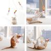 Hanging Door Bouncing Interactive Cat Toy Feather Stick Retractable Cat Teaser Wand Toy with Suction Cup Interactive Cat Toy