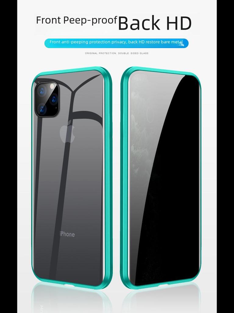 "Custodia Magnetica in Vetro Anti-Spionaggio per iPhone 12-16 Pro Max"