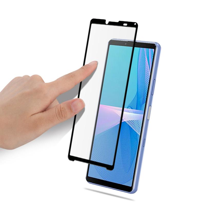 MOCOLO Silk Print 9H Hardness HD Full Screen Coverage Full Glue Tempered Glass Protector for Sony Xperia 10 III 5G