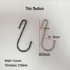 Cross-Border S-shaped Iron Hooks: 11 Specifications In Black & Silver for Hanging and Connecting