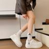 Muffin thick-soled cartoon little white shoes for women's 2025 new fashion versatile, light, comfortable and trendy casual board shoes