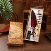 Colored Quill Gift Box Student Birthday Gift Pen Set Gold Dipped Pen Base