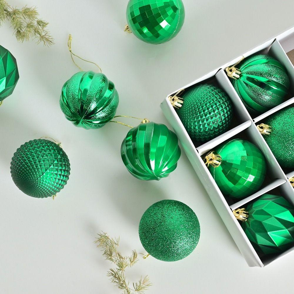 12Pcs Colored Electroplated Christmas Balls Plastic Merry Xmas Tree Decor New Year
