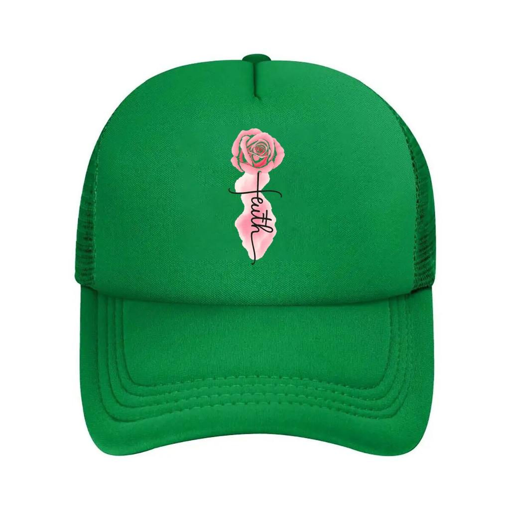 FlowerPrinted  Suitable for Going Out Machine Washable  Mesh Baseball Cap Hip Hop