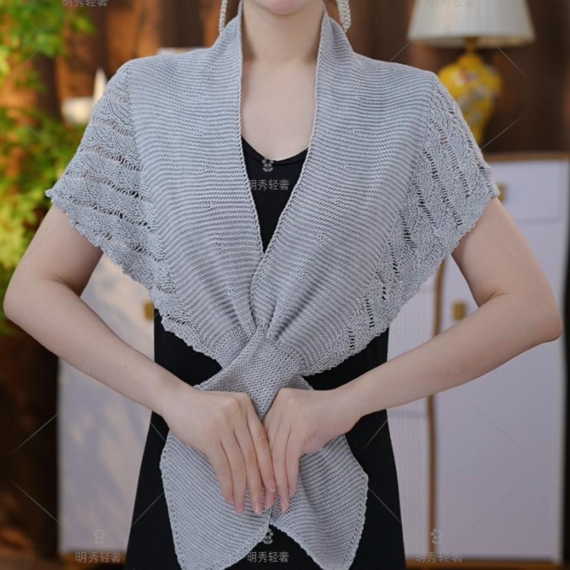 

Універсальний фальшивий комір багатофункціональна шаль «риб ячий хвіст» темпераментний короткий в язаний універсальний на плечі шию шаль для кондиціонера тонкий