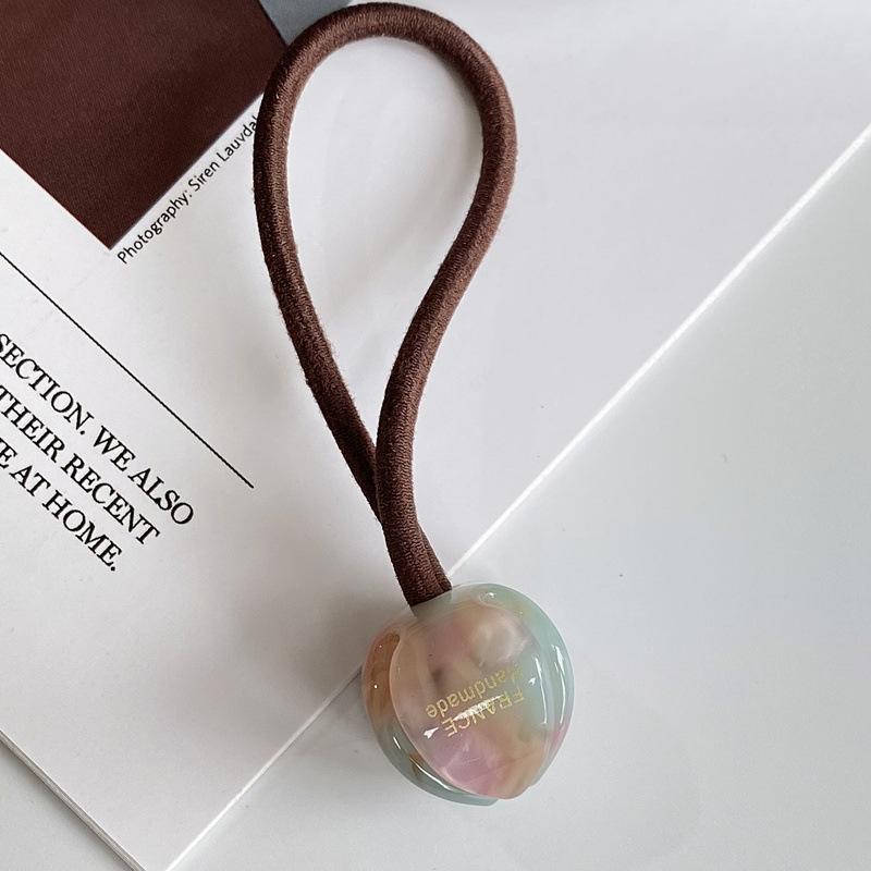 Fashion Acrylic Tulip Flower Hair Rope for Women Simple High Ponytail Elastic Acetate Hair Rope Hairbands Hair Accessories