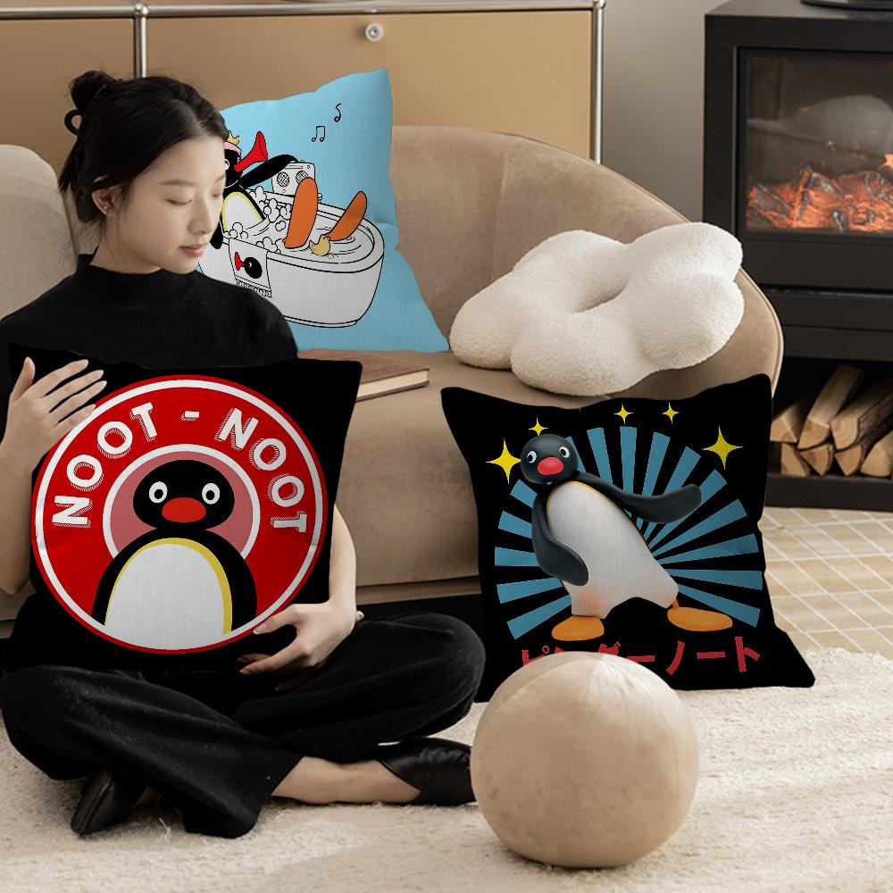 Cartoon Black Baby Penguin Pingu Pillowcase toon Gift Cushion Cover Bedroom Home Sofa Chair Seat Decor pillow case