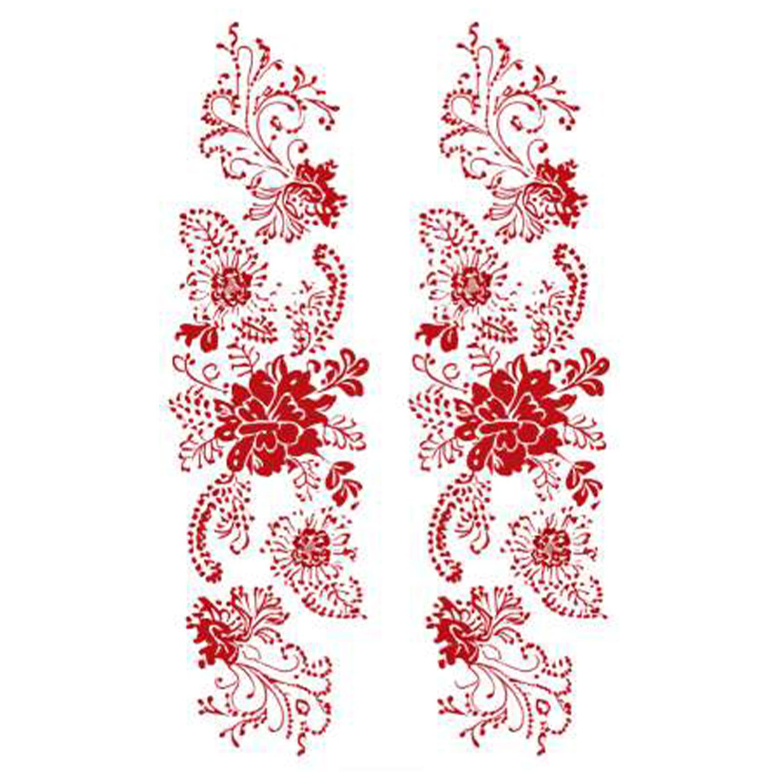 Flower Flower Lace Totem Hand Back Indian Tattoo Sticker CA-1359