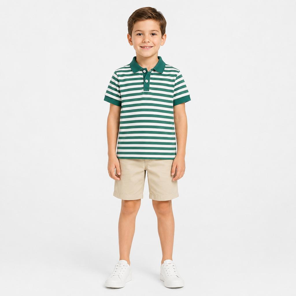 Kids Striped Short Sleeve T-Shirt - Stylish Casual Top for Boys and Girls