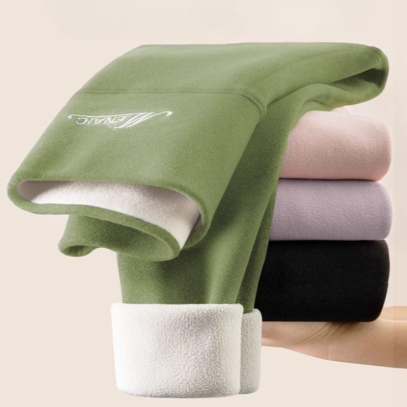Leggings invernali eleganti Pantaloni a vita alta Leggings termici in velluto da donna Ispessiti Casual Pantaloni caldi Pile Elasticizzato Abiti spessi