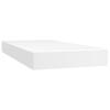 Box Spring Bed with Mattress White 90x200 cm Faux Leather