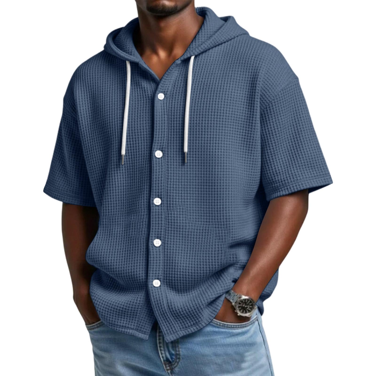 

Men s Casual And Fashionable Shirt XL Темно-синій