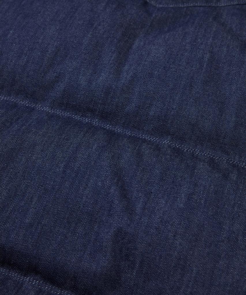 West Grand Boulevard Monstro Crop Denim Puffer Jacket Washed Blue