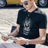 Summer Men Black T-shirts High Quality Harajuku Fashion Anime Printed Short Sleeve Men Casual T Shirt O-neck Tops Tees