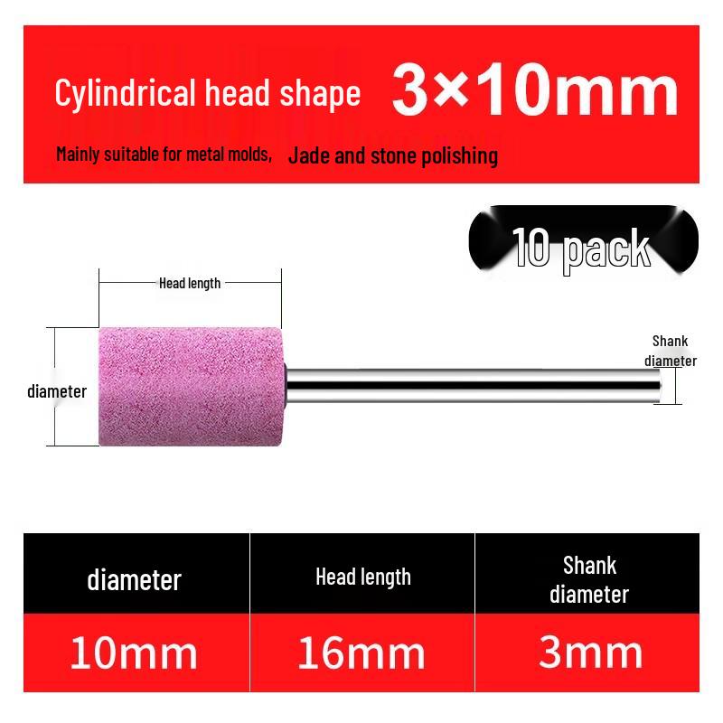 Flint 3mm Blue Corundum Grinding Wheel Head for Metal Rust Removal & Polishing, Electric Drill Grinder Attachment.