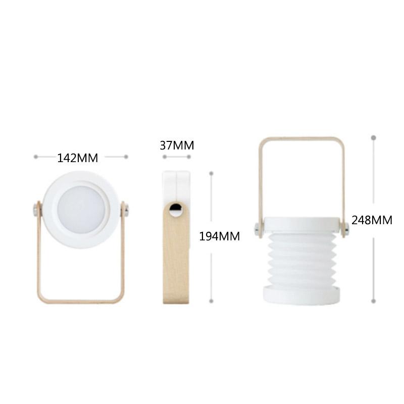 Portable LED Table Lamp Lantern Retractable Folding USB Charging Reading Eye Book Lamp Bedroom Bedside Decoration Night Light