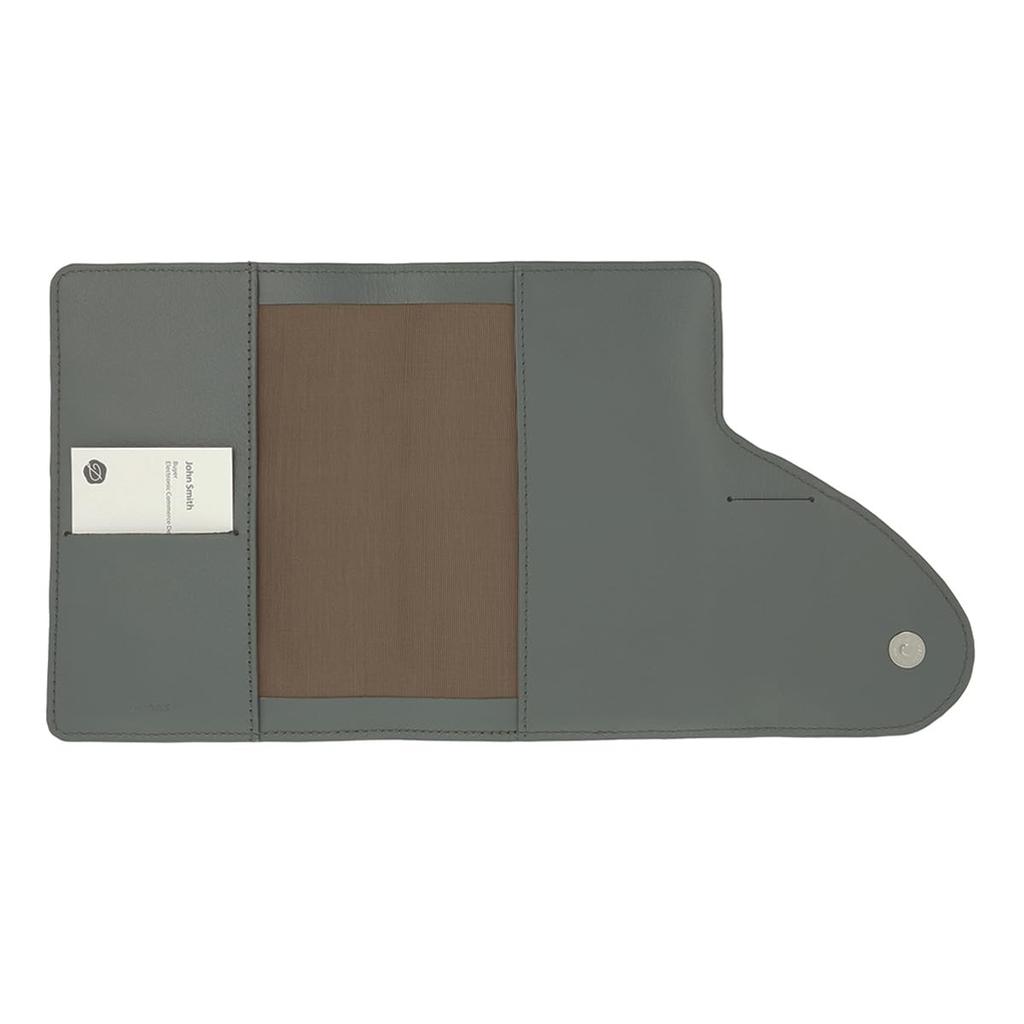 Delfonics Leather Flap Diary Cover, A6 (Dark Gray)