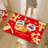 Non-slip Spring Festival Door Mat Cartoon Entrance Feet Mat Traditional Entrance Door Rug  Holiday